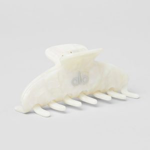 90's Claw Clip - White Pearl
