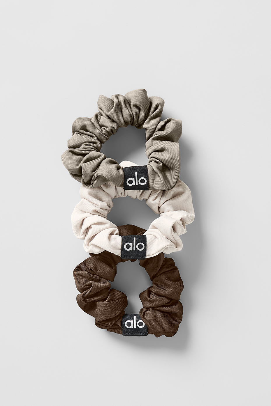Fresh Mini Scrunchie (3-Pack) - Light Cocoa/Bone/Espresso