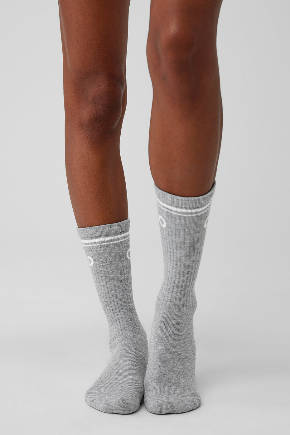 Unisex Throwback Sock - Athletic Heather Grey/White - Image 2
