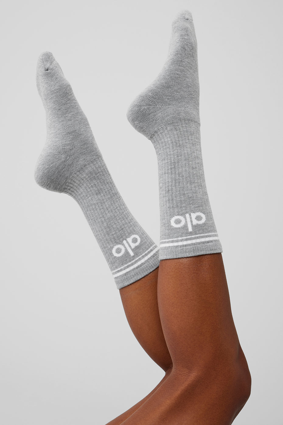 Unisex Throwback Sock - Athletic Heather Grey/White - Image 3