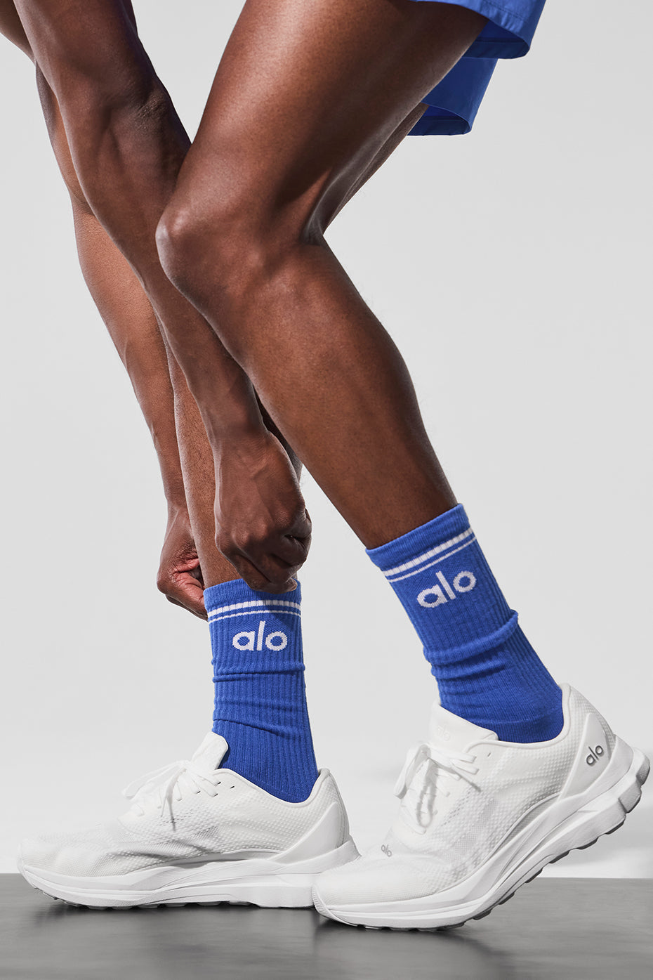 Unisex Throwback Sock - Marathon Blue/White - Image 2