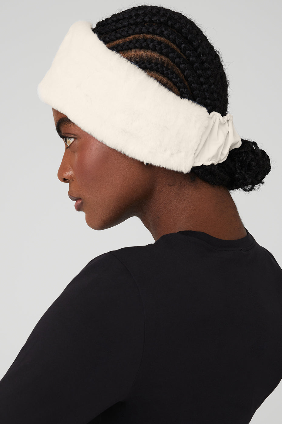 Faux Fur Ear Warmers - Ivory - Image 4
