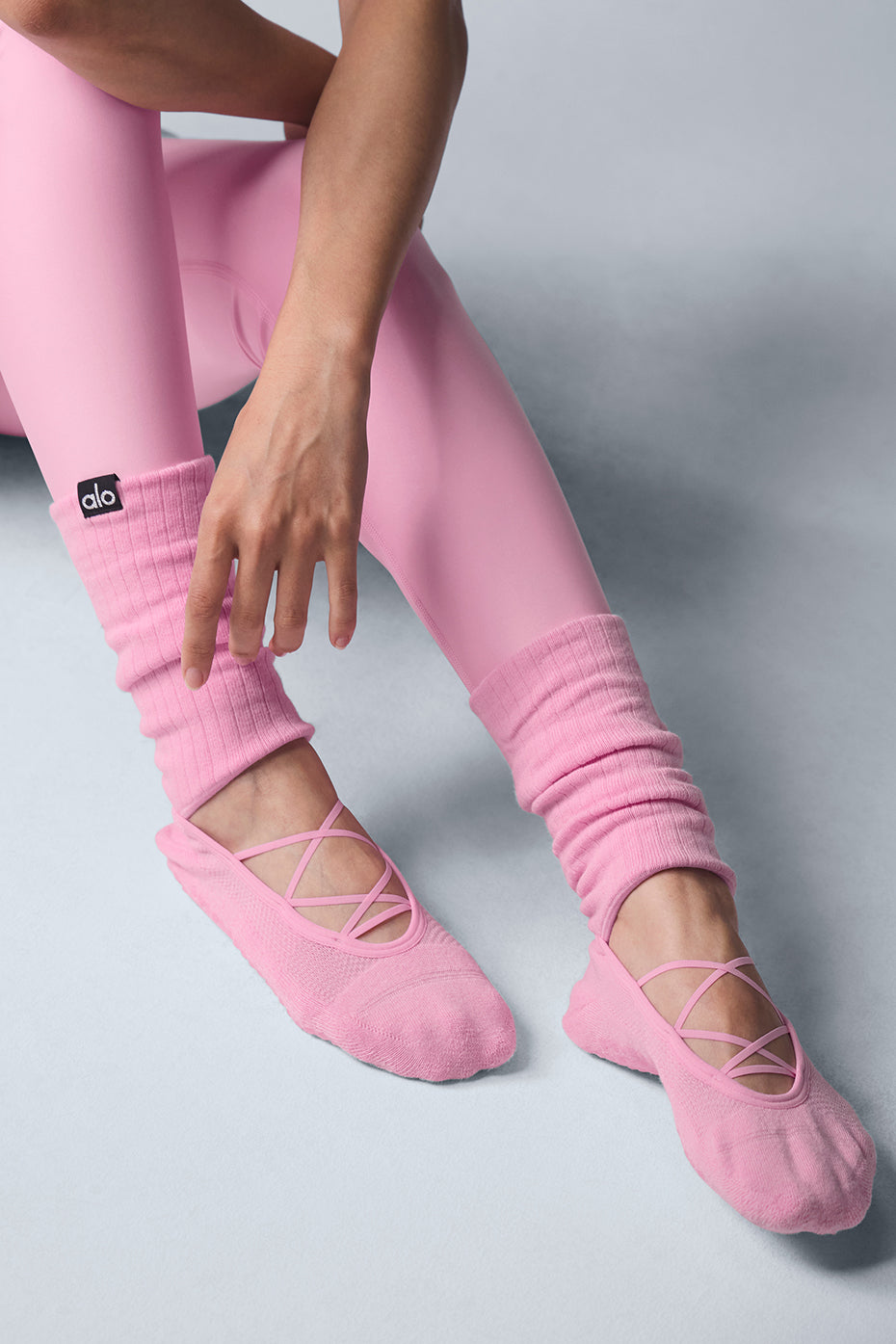 Women's Strappy Siren Grip Sock - Sweet Pink - Image 3