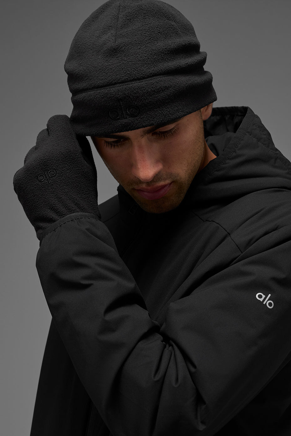 Performance Fleece Gloves - Black/Black - Image 2