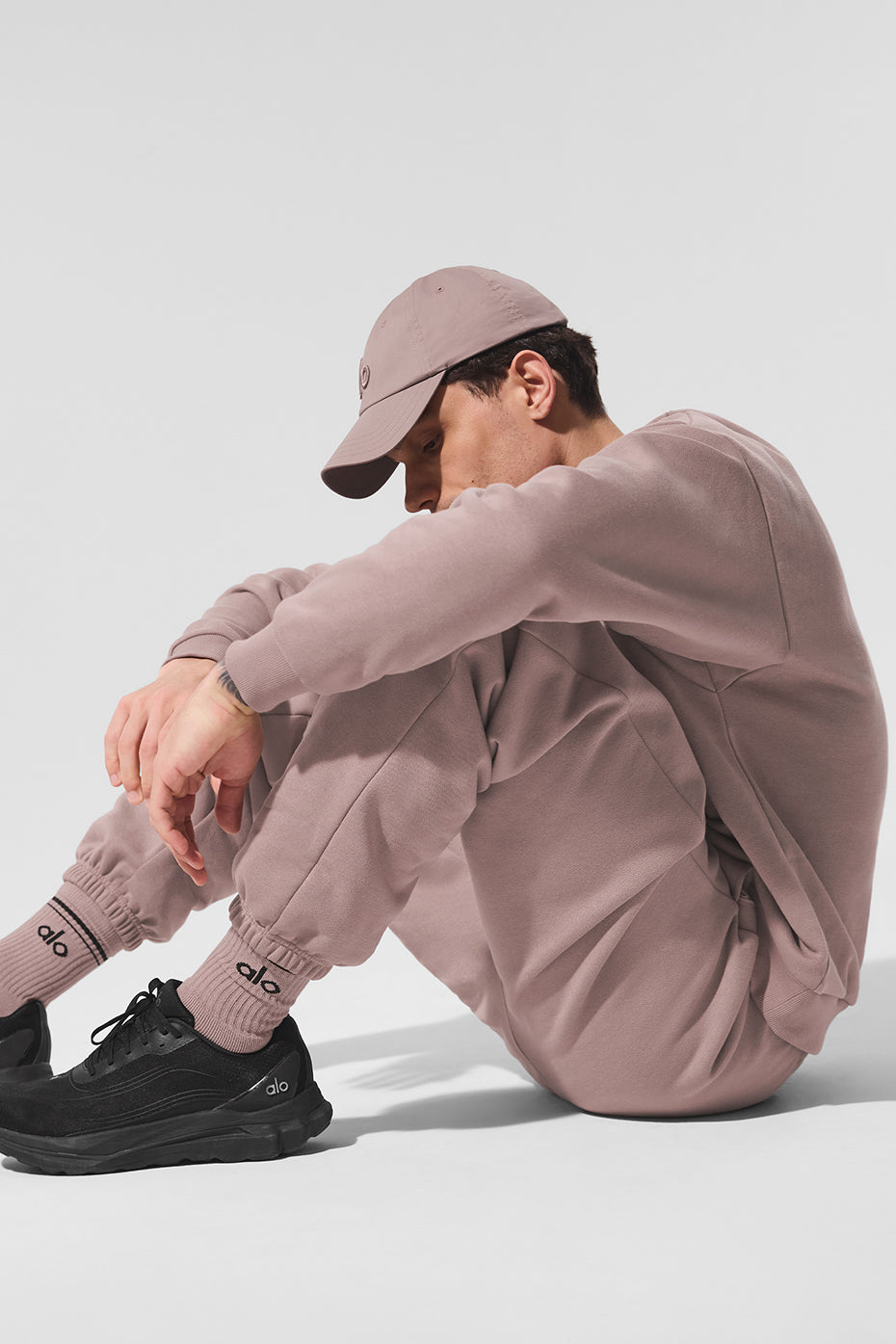 Unisex Half-Crew Throwback Sock - Taupe/Black - Image 2