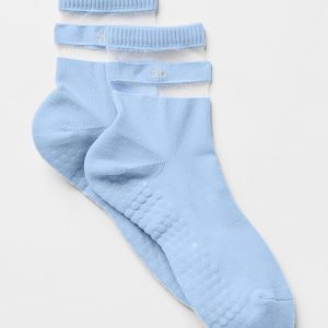 Women's Pulse Grip Sock - Seashell Blue