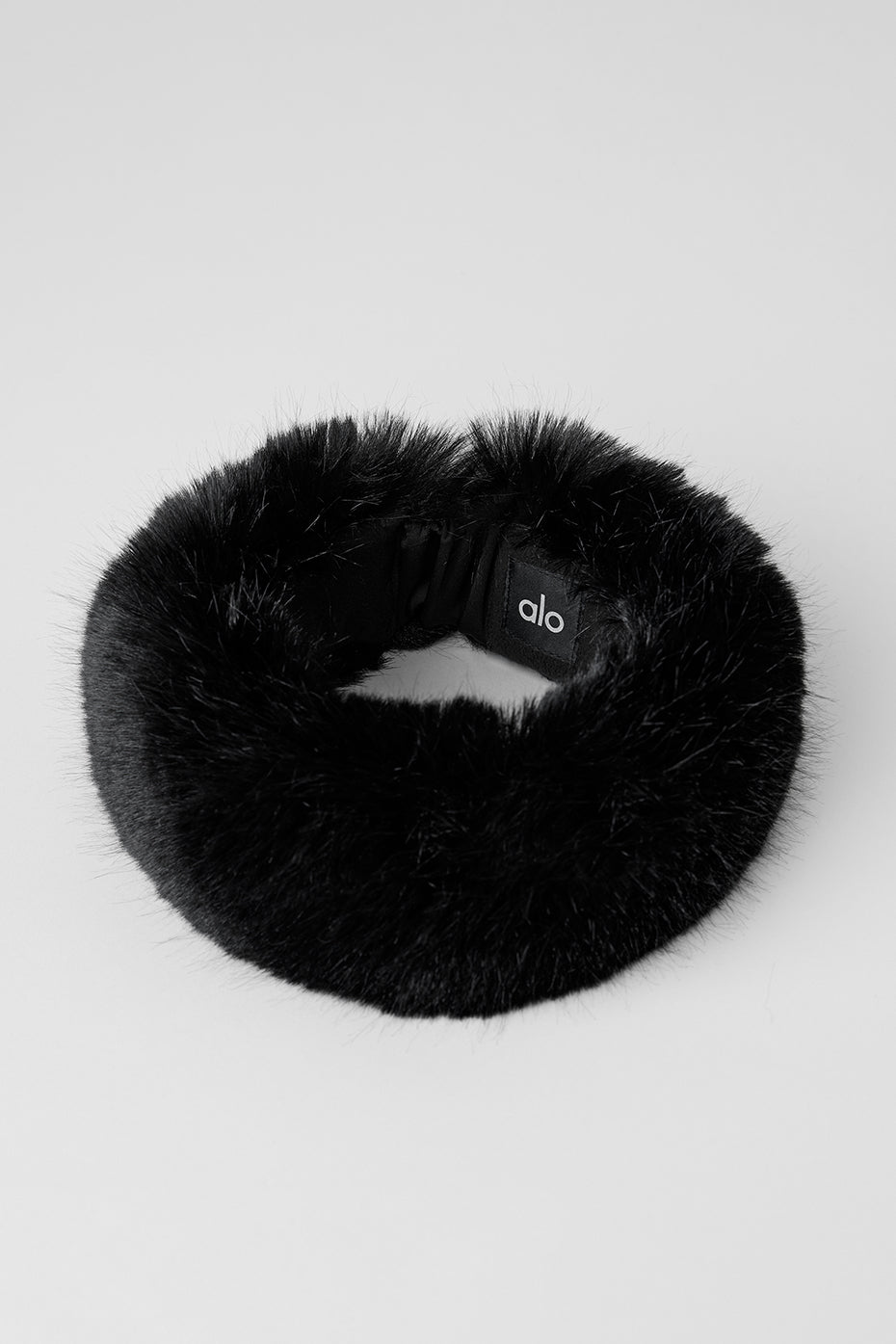 Opulent Faux Fur Wintersun Headband - Black - Image 2