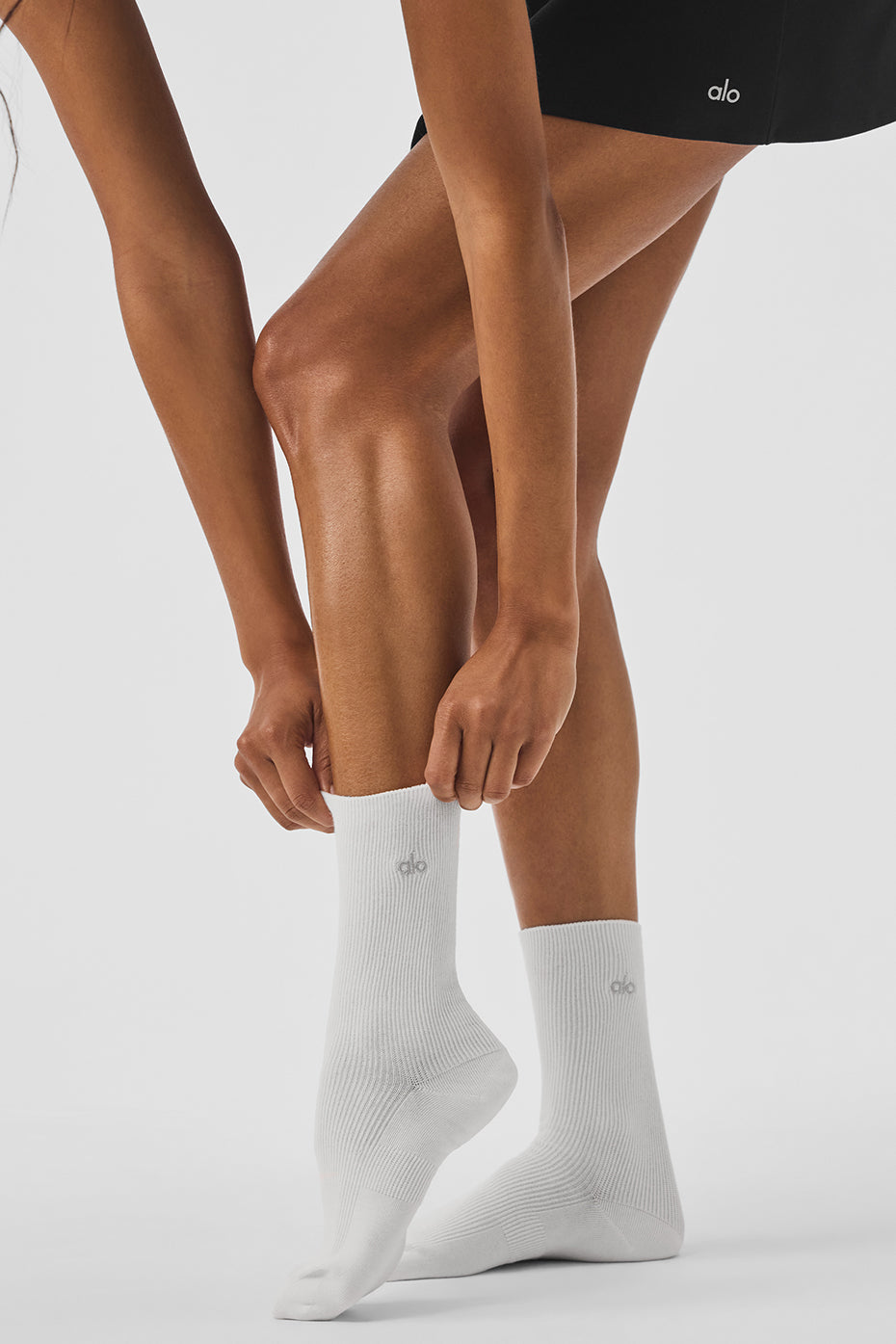 Unisex Half-Crew Understated Sock - White - Image 4