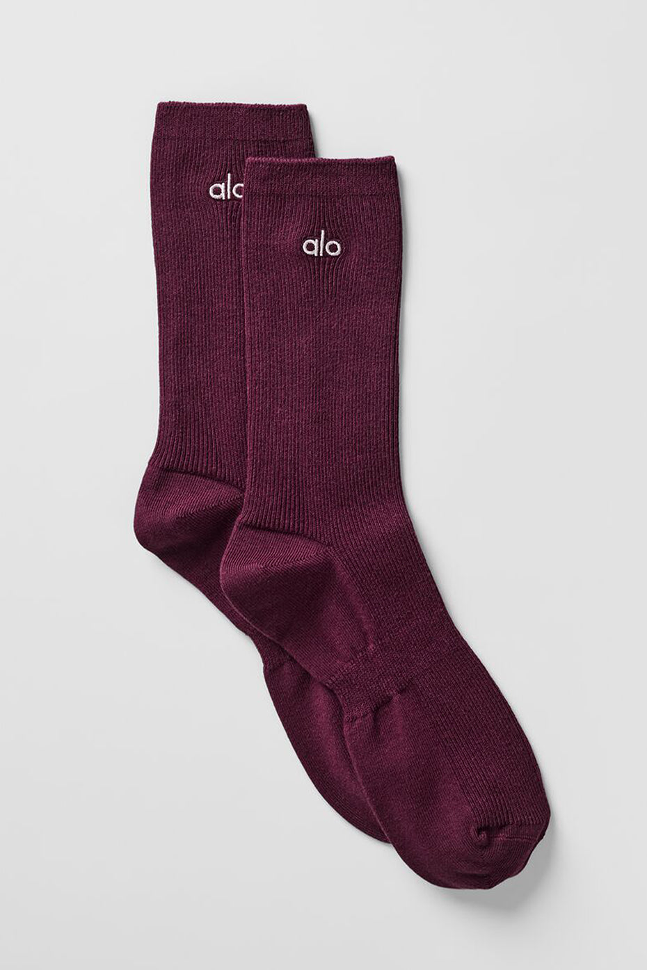 Unisex Half-Crew Understated Sock - Burgundy