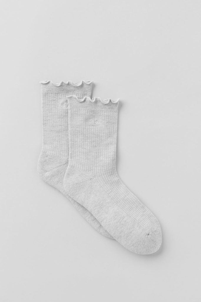 Women's Lettuce Edge Sock - Athletic Heather Grey