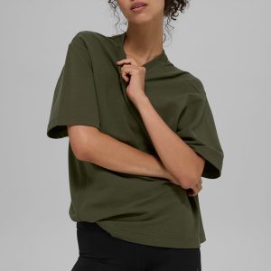 Double Take Short Sleeve - Green Olive