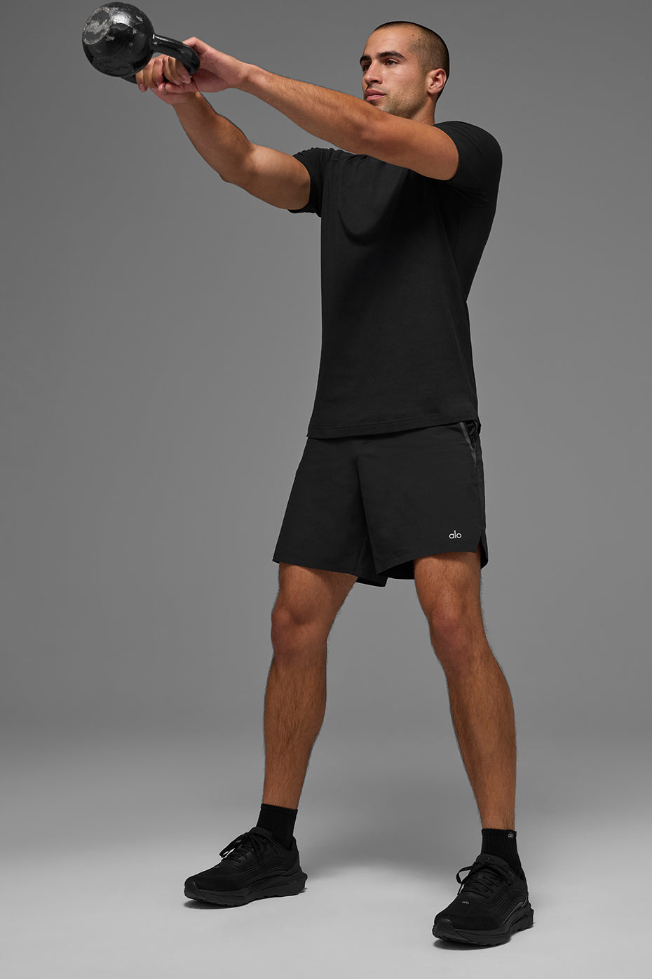 ALO Vapor Crewneck Short Sleeve - Black - Image 5