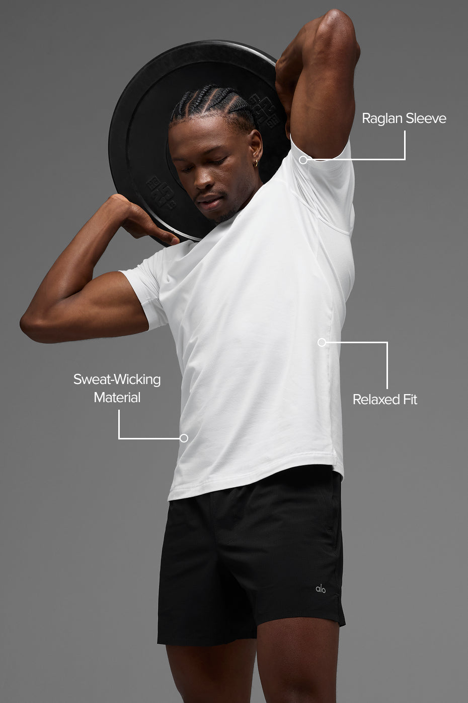 ALO Vapor Crewneck Short Sleeve - White - Image 2