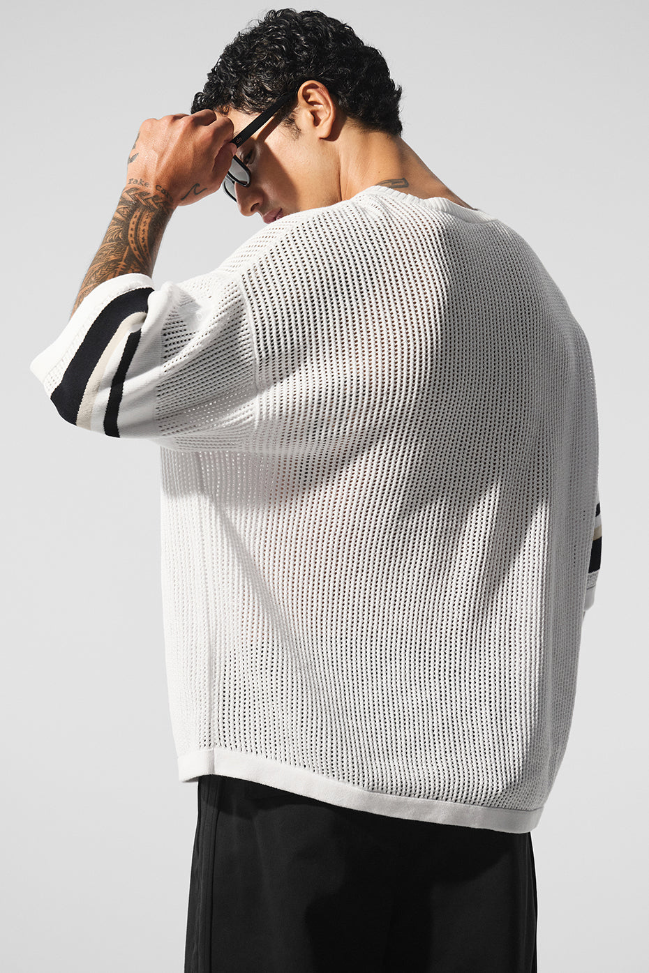 Open Knit Playoff Jersey - White/Bone - Image 2