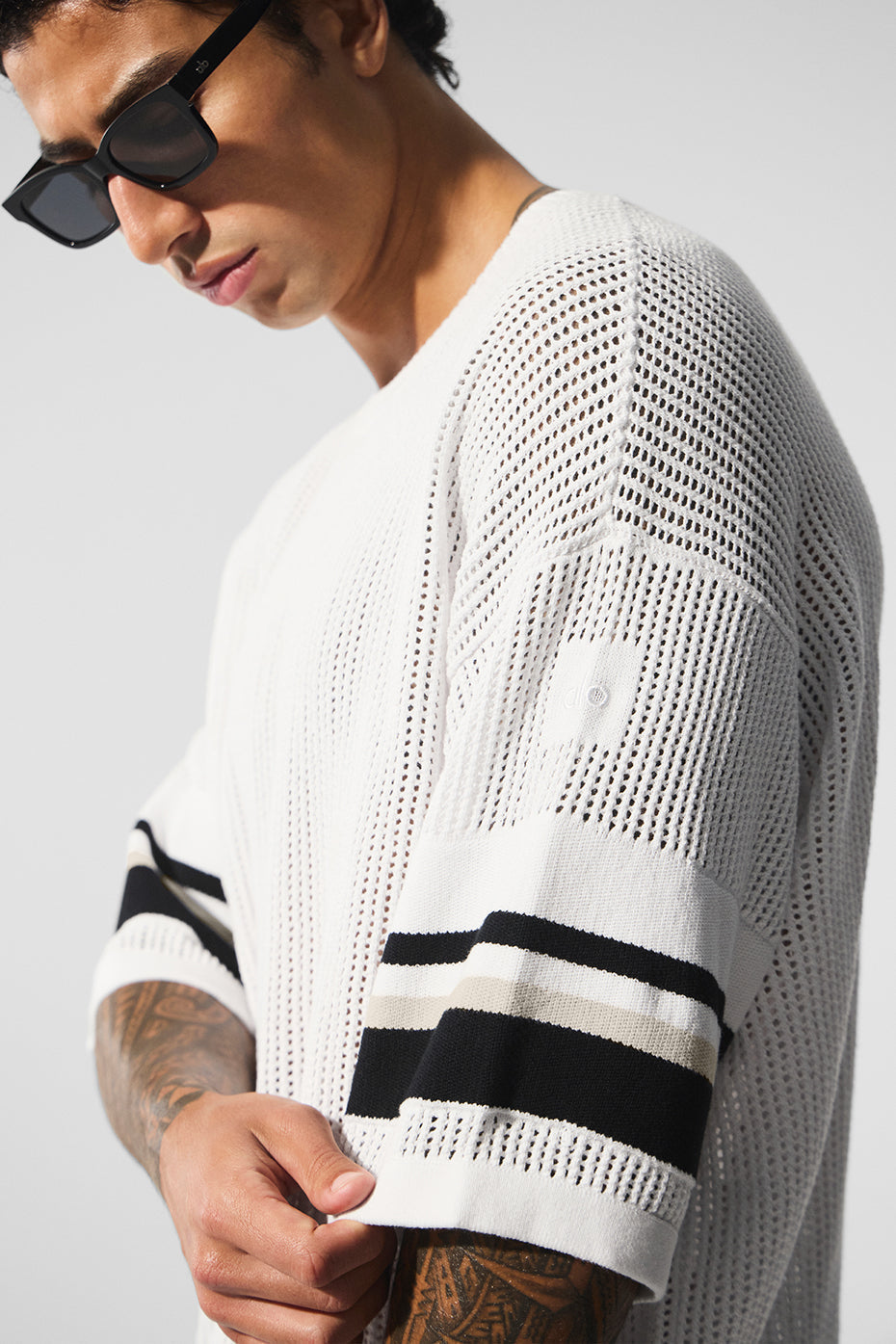 Open Knit Playoff Jersey - White/Bone - Image 3