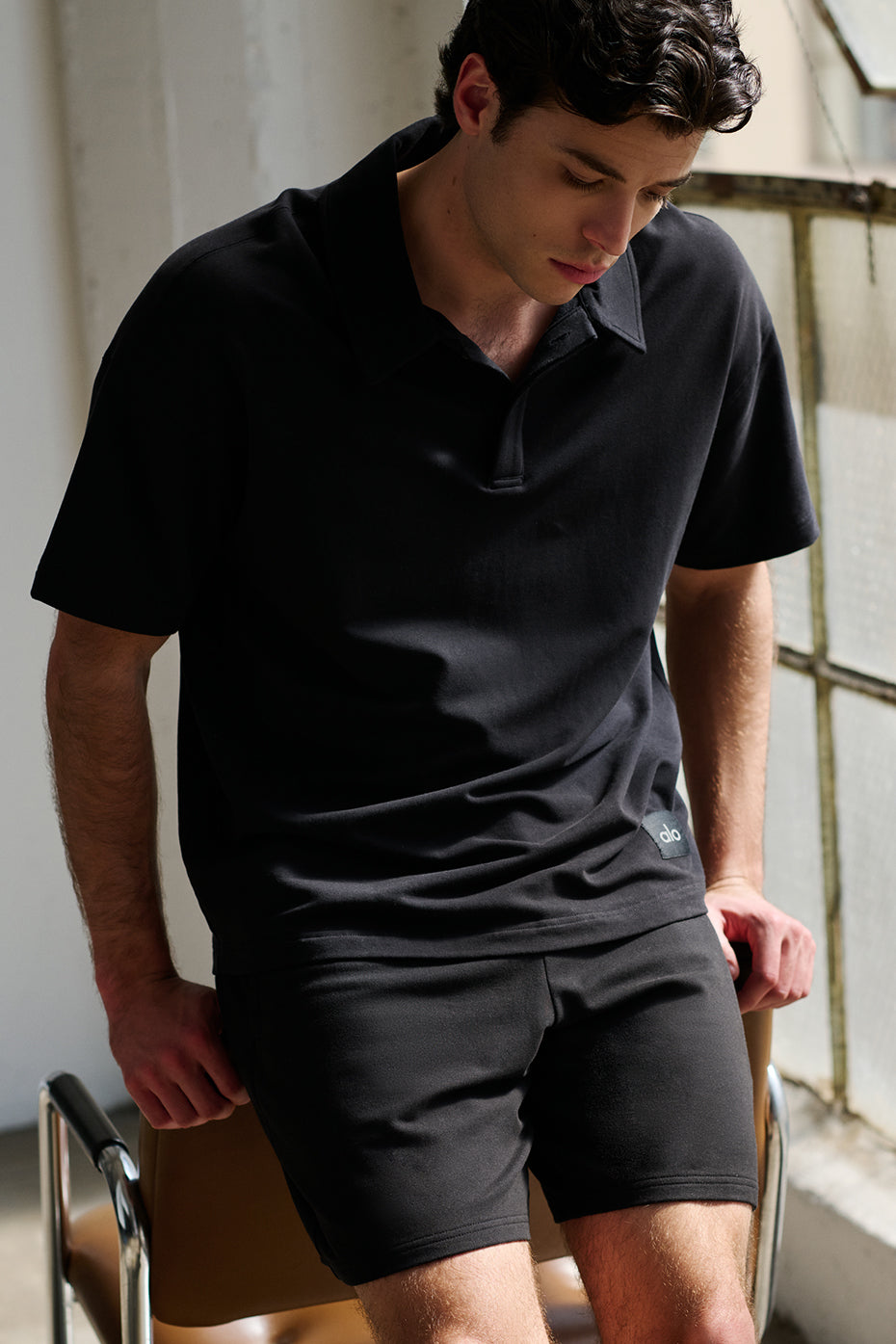 Double Take Short Sleeve Polo - Black - Image 7