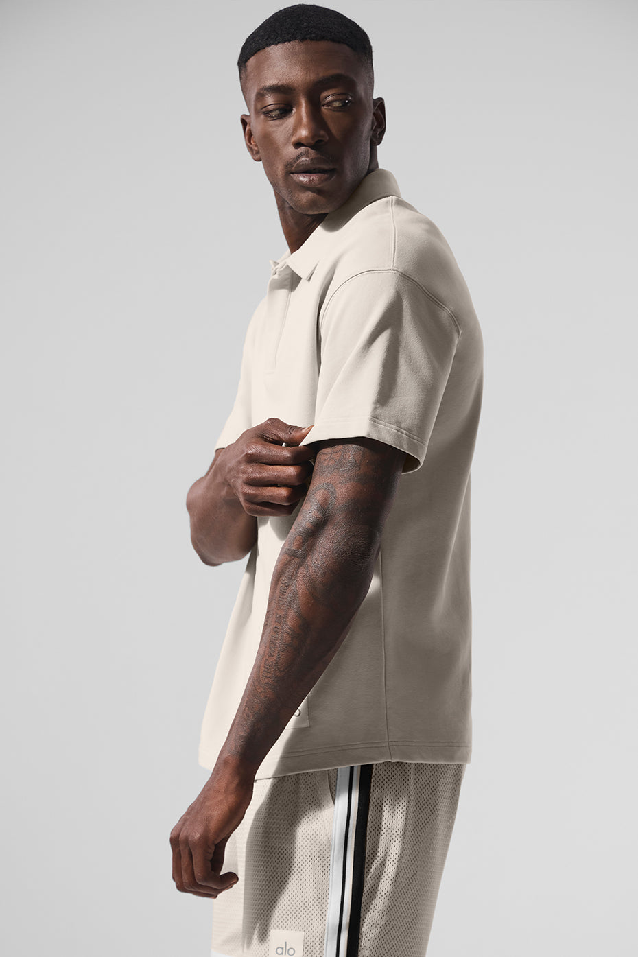 Double Take Short Sleeve Polo - Bone - Image 4