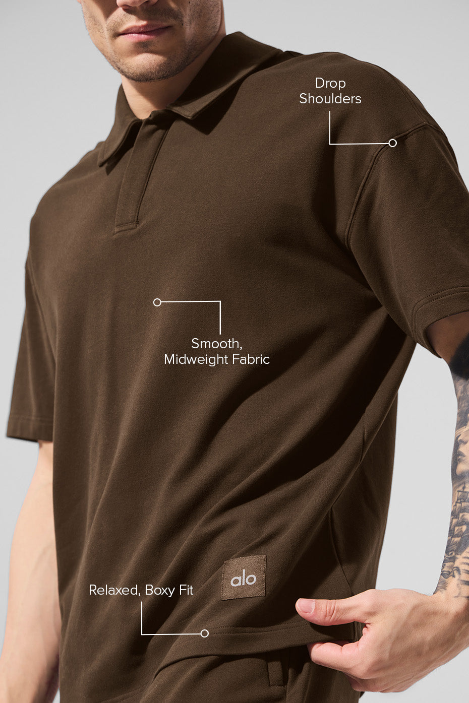 Double Take Short Sleeve Polo - Espresso - Image 2