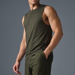 Conquer Muscle Tank - Stealth Green