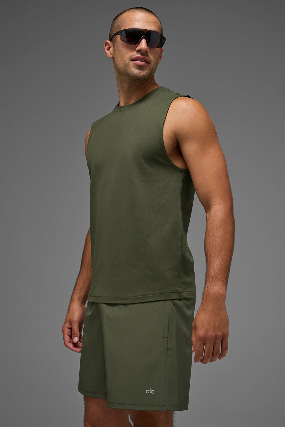 Conquer Muscle Tank - Green Olive - Image 4