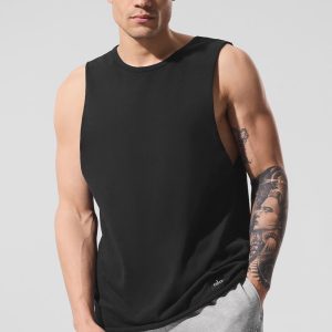 Society Raw Edge Tank - Black