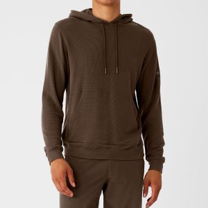 Micro Waffle Fast Break Hoodie - Espresso