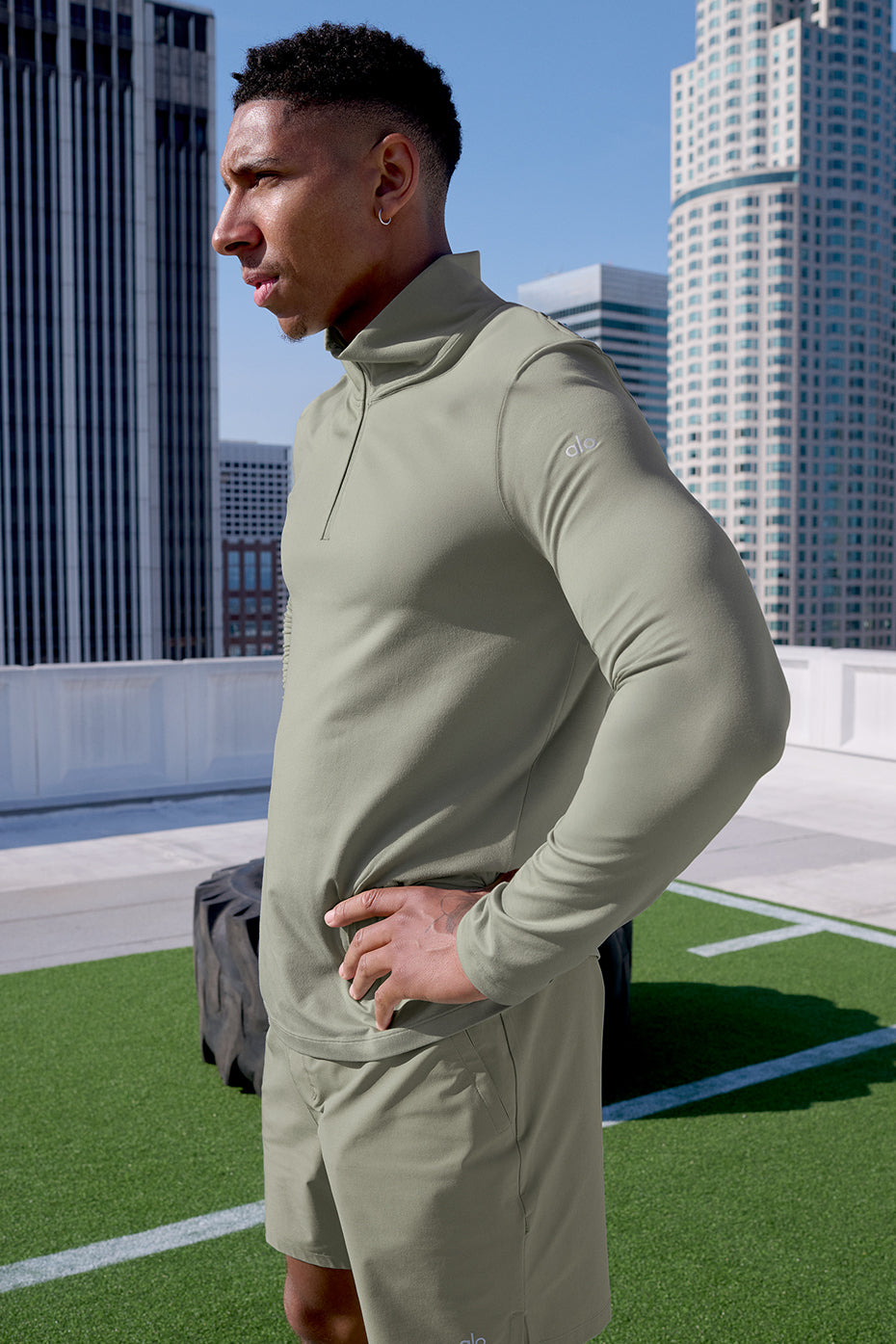 Conquer 1/4 Zip Reform Long Sleeve - Limestone - Image 6