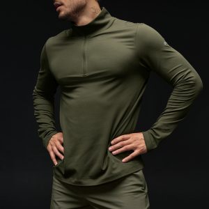 Conquer 1/4 Zip Reform Long Sleeve - Green Olive