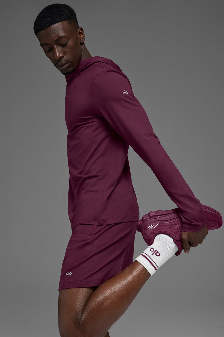 Conquer Reform Long Sleeve With Hood - Burgundy - Image 4