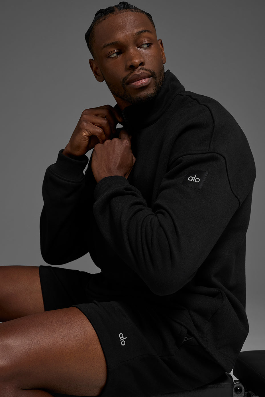 Renown Heavy Weight 1/4 Zip - Black - Image 5
