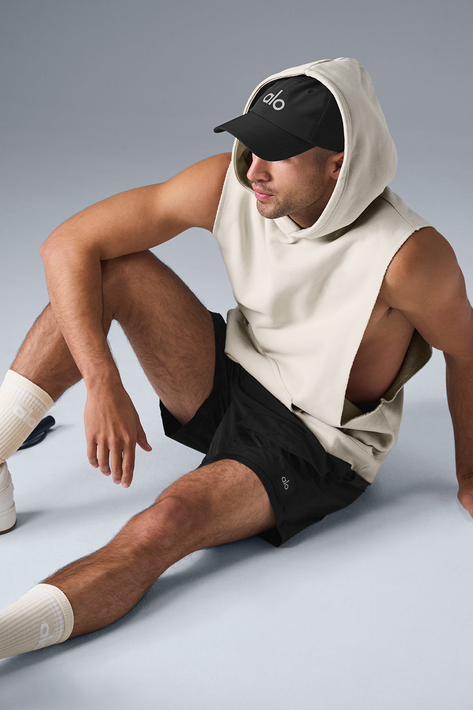 Renown Sleeveless Hoodie - Bone - Image 4