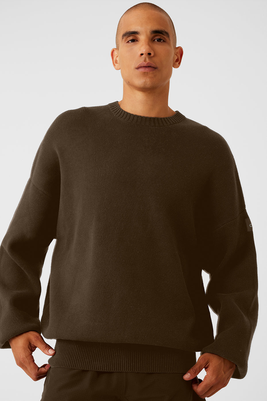 Scholar Crew Neck Sweater - Espresso - Image 4