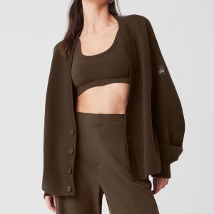 Scholar Cardigan Sweater - Espresso