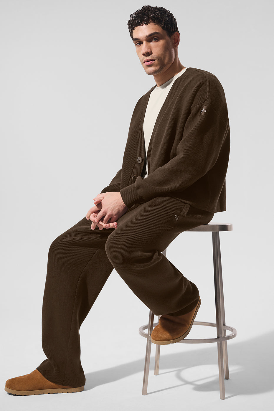 Scholar Cardigan Sweater - Espresso - Image 4