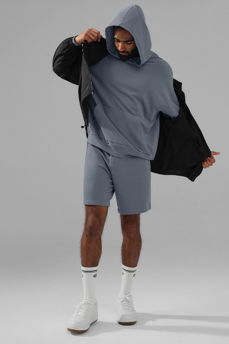 Double Take Hoodie - Steel Grey - Image 2