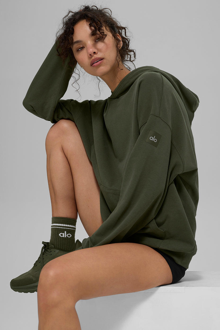 Double Take Hoodie - Green Olive - Image 4