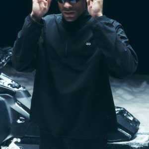 Light Weight Takeaway Track Pullover - Black