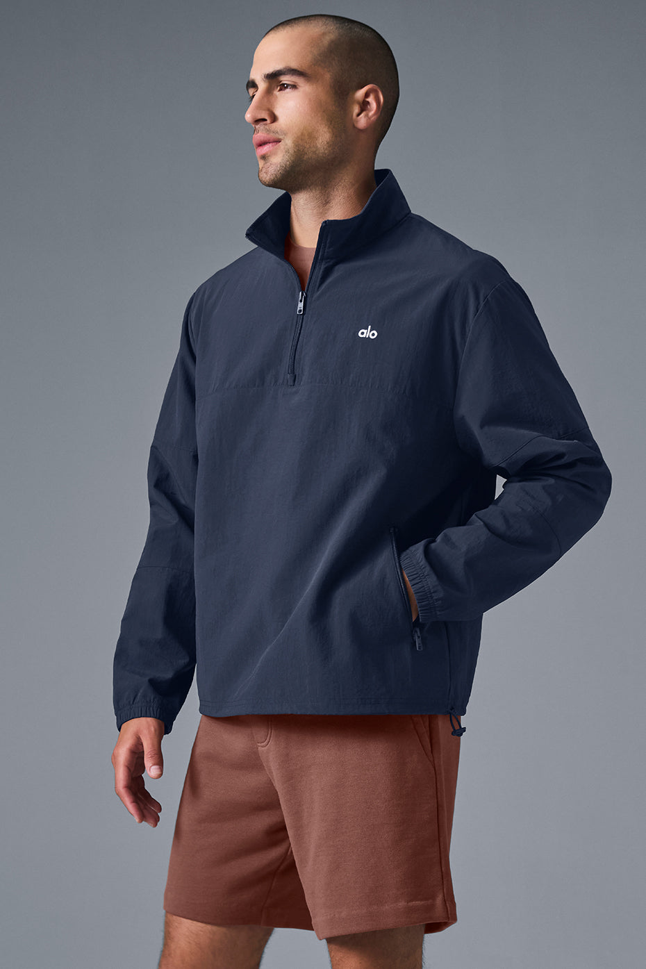 Light Weight Takeaway Track Pullover - Navy - Image 3