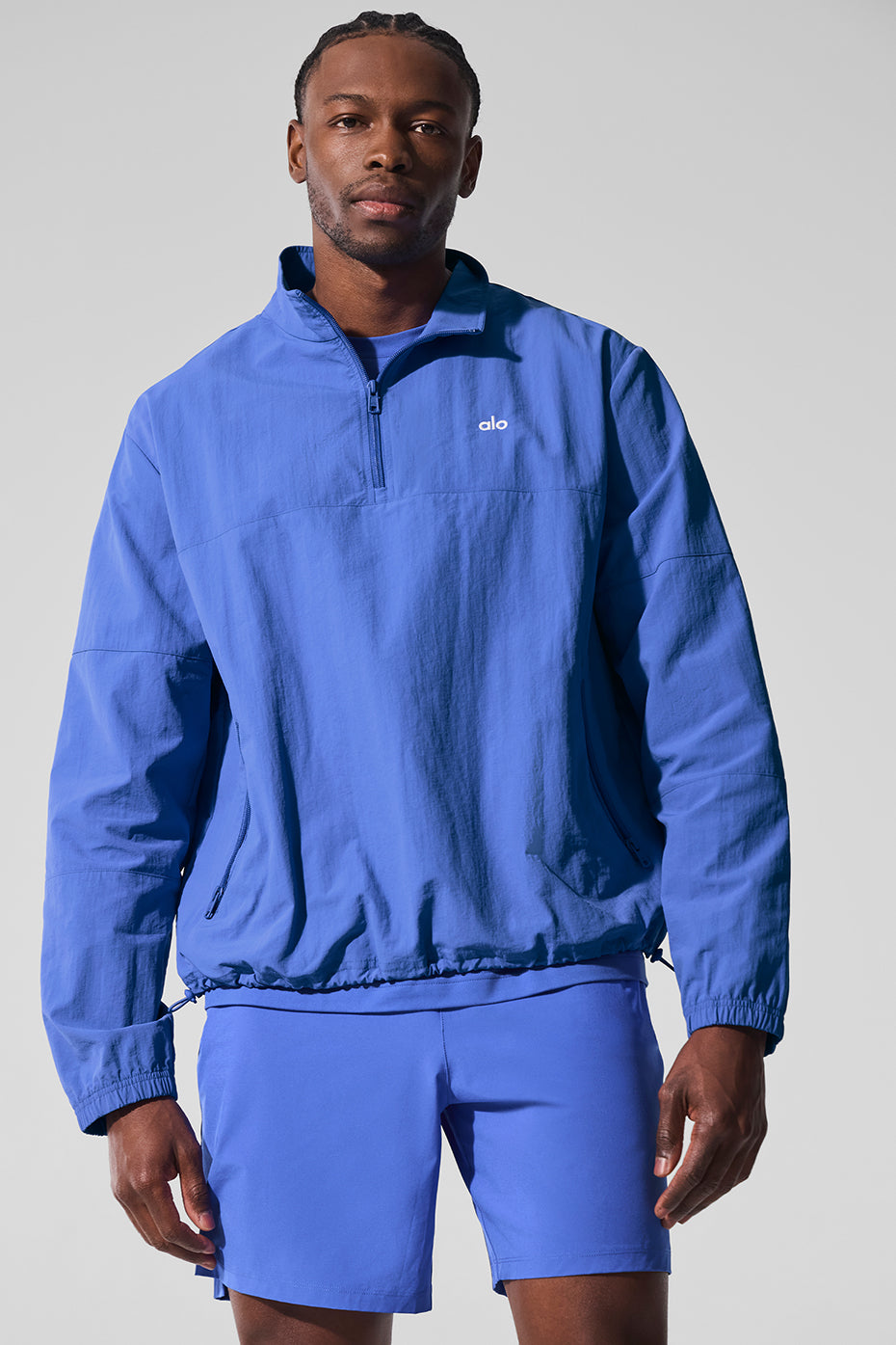 Light Weight Takeaway Track Pullover - Marathon Blue