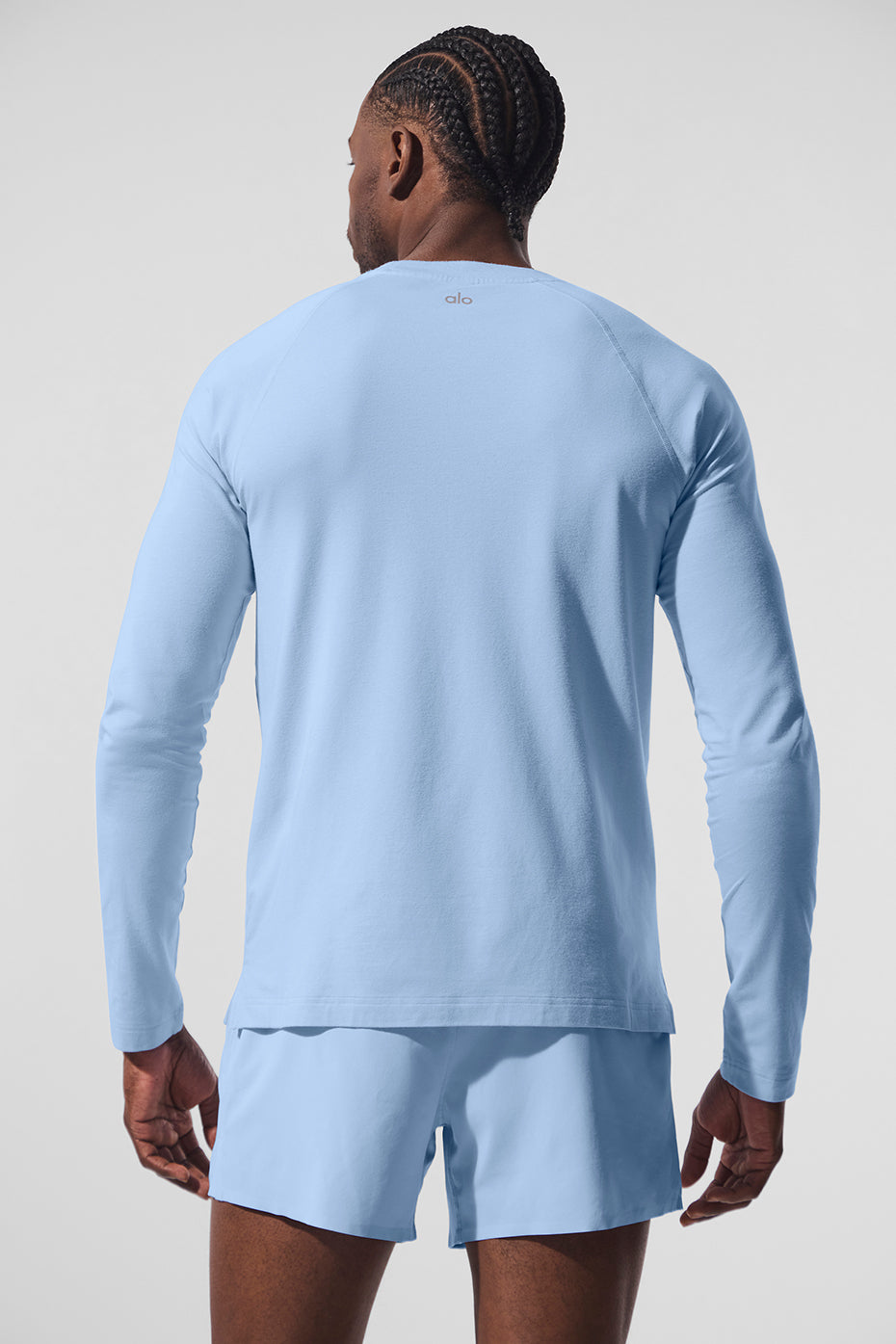 ALO Vapor Crewneck Long Sleeve - Seashell Blue - Image 3