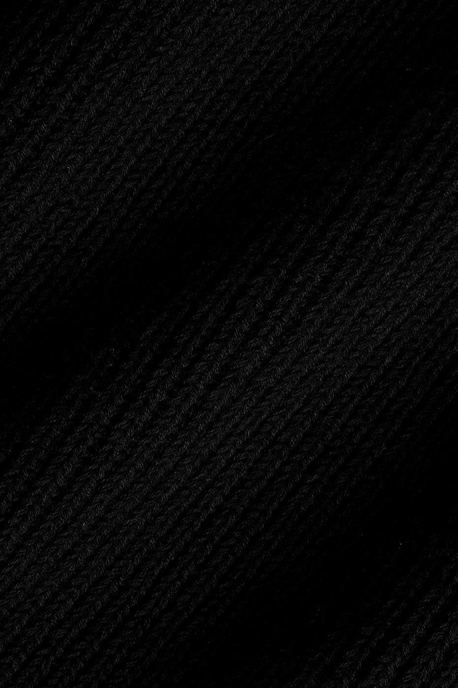 Domain Rib Knit Crew Sweater - Black - Image 6