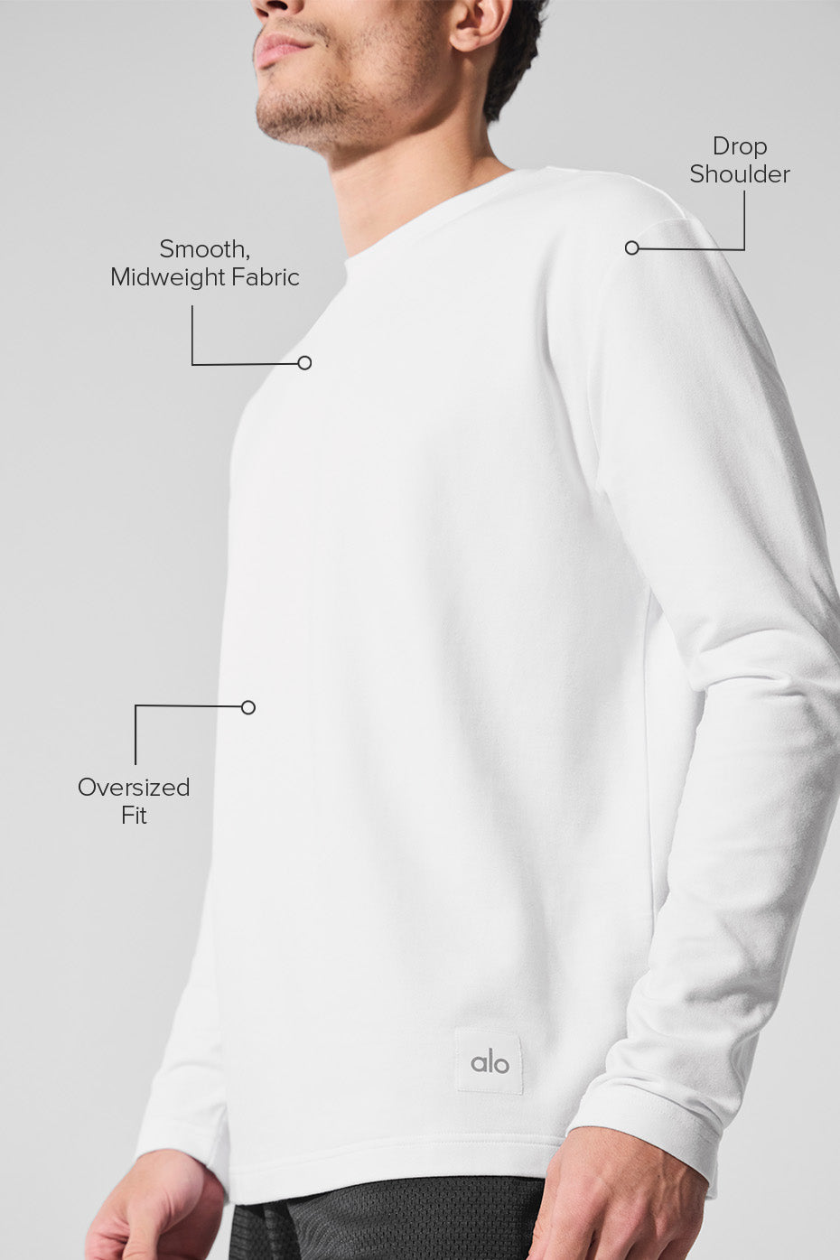 Double Take Long Sleeve Crew - White - Image 2