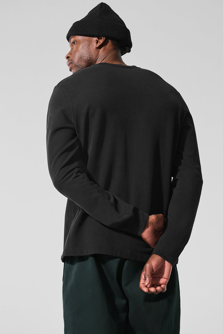 Double Take Long Sleeve Crew - Black - Image 3