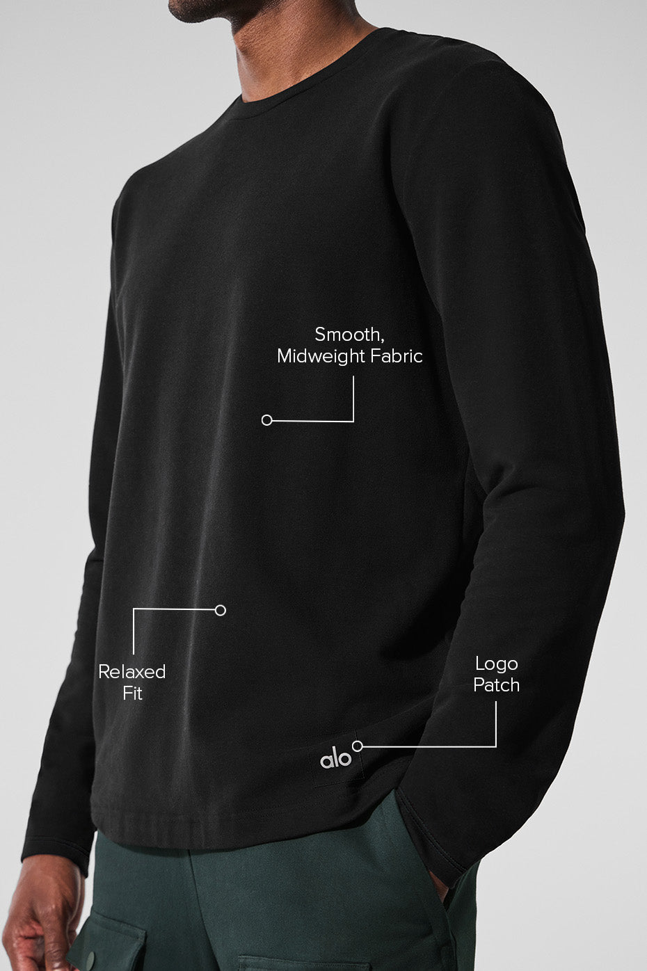 Double Take Long Sleeve Crew - Black - Image 2