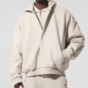 Select Hooded Bomber Jacket - Bone