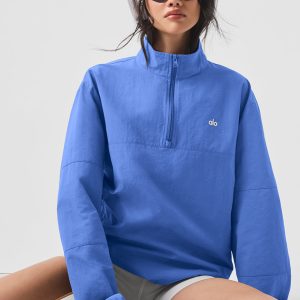 Light Weight Takeaway Track Pullover - Marathon Blue