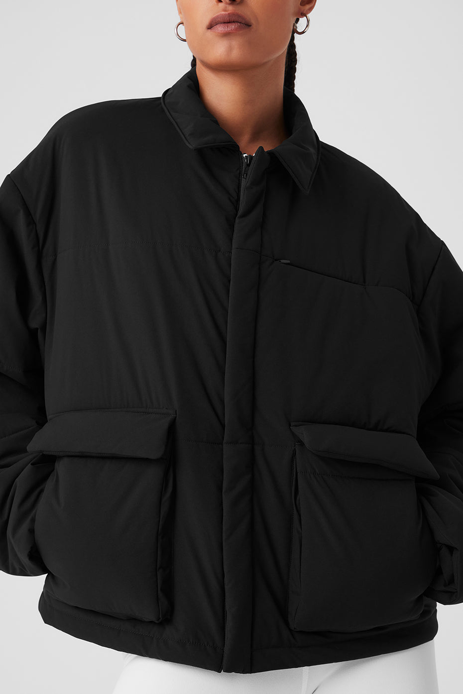 Voyage Utility Cargo Jacket - Black - Image 4