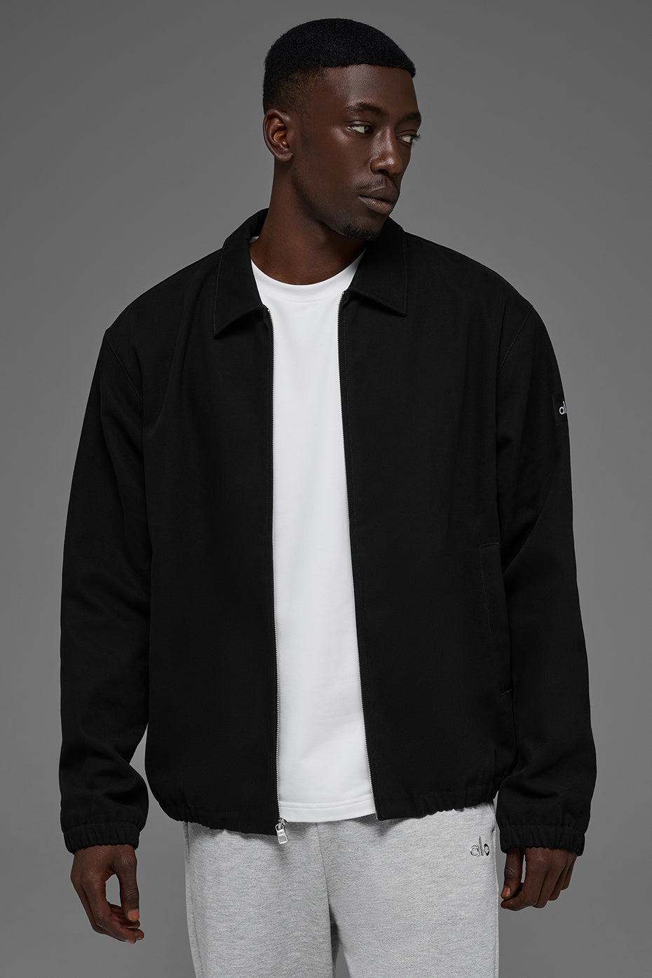 Cotton Canvas Coaches Jacket - Black - Image 3