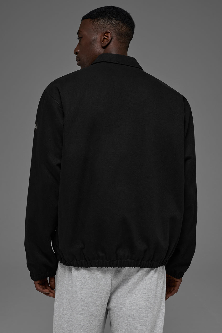 Cotton Canvas Coaches Jacket - Black - Image 4