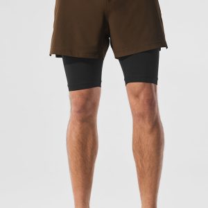 5 Revival 2-in-1 Short - Espresso/Black